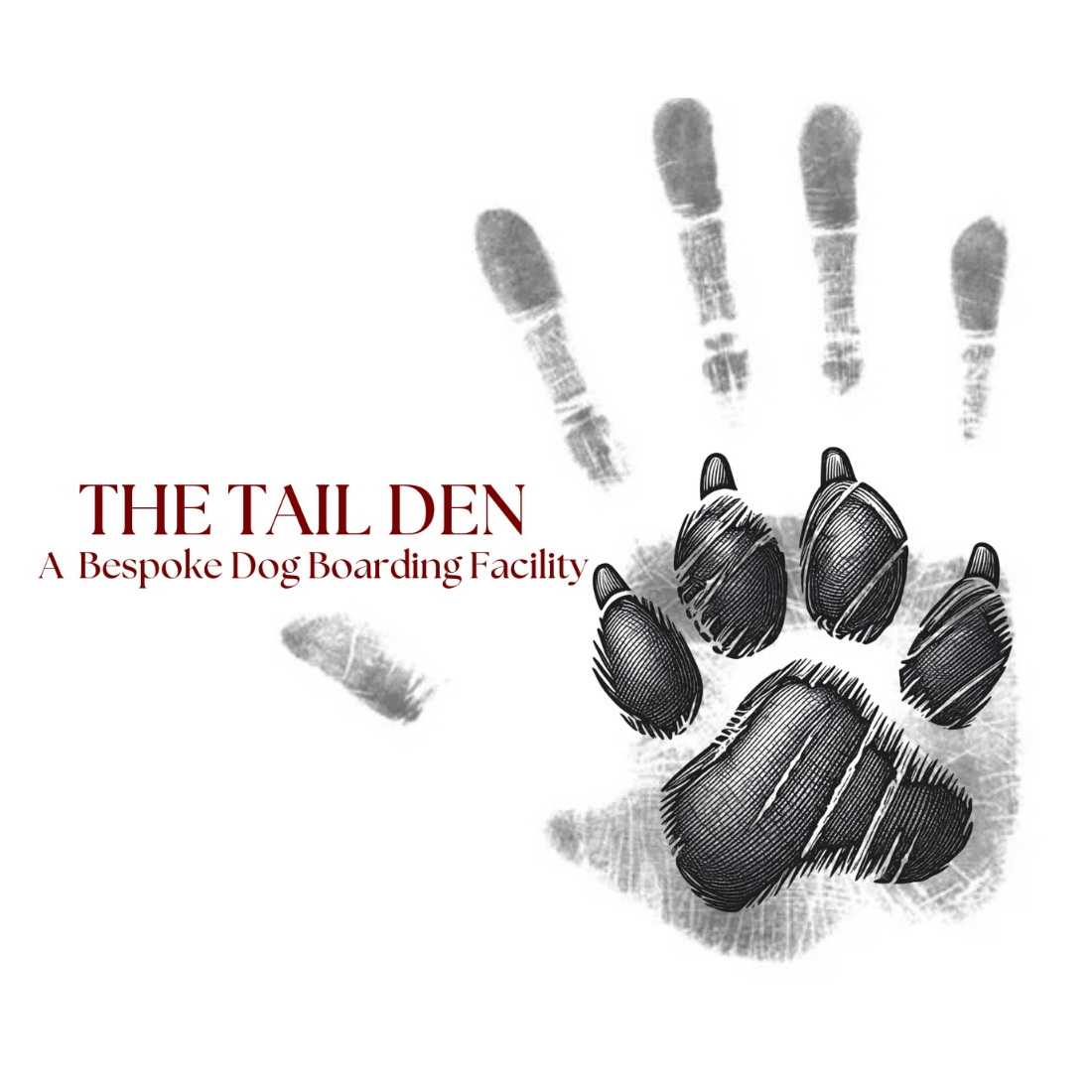 The Tail Den — hand and paw mark, established 2026